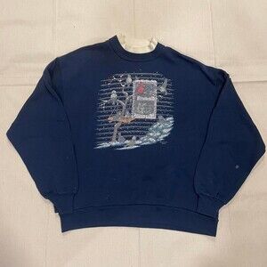 Vintage 90 S Navy Cardinal Crewneck